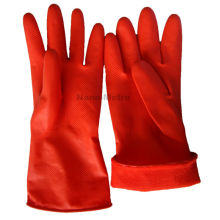 NMSAFETY long sleeve 30cm red color winter latex household glove weight 40g/pair